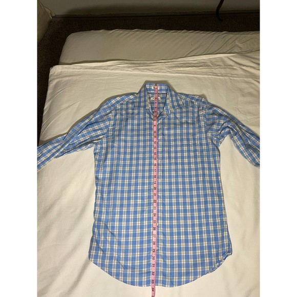 PETER MILLAR Long Sleeves Men's Medium Blue 100% Cotton - Picture 8 of 9